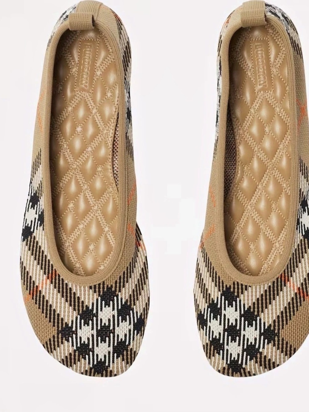 Burberry Baby Check Knit Ballet Flats – Size 38